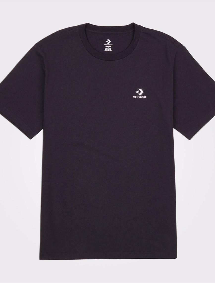 Converse Go-To Embroidered Star Chevron Unisex Siyah T-Shirt Converse Go-To Embroidered Star Chevron Unisex Siyah T-Shirt
