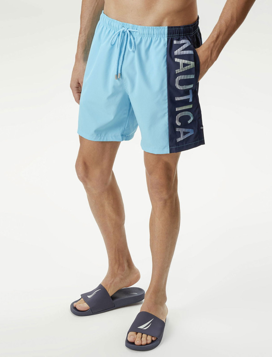 Nautica Erkek Mavi Baskılı Şort Mayo Nautica Erkek Mavi Baskılı Şort Mayo