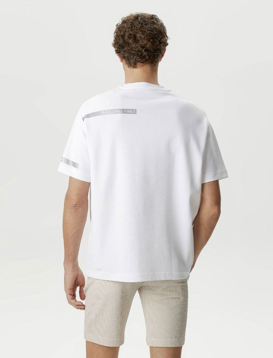 Nautica Erkek Beyaz Oversize T-Shirt Nautica Erkek Beyaz Oversize T-Shirt