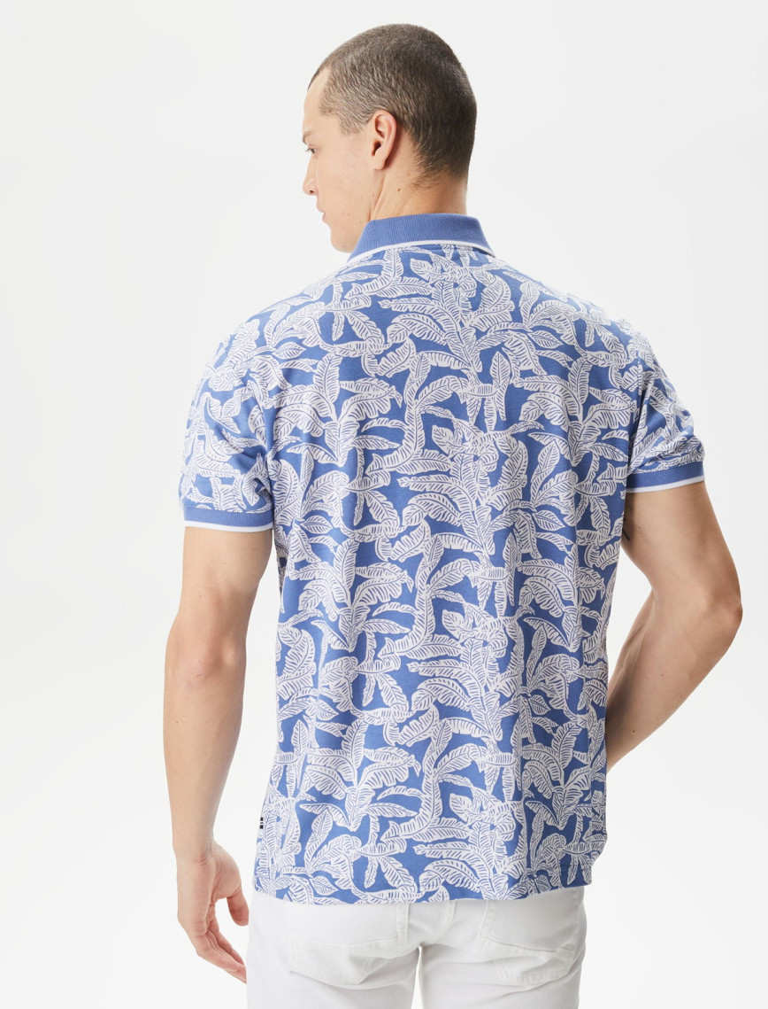 Nautica Erkek Mavi Classic Fit Kısa Kollu Baskılı Polo Nautica Erkek Mavi Classic Fit Kısa Kollu Baskılı Polo