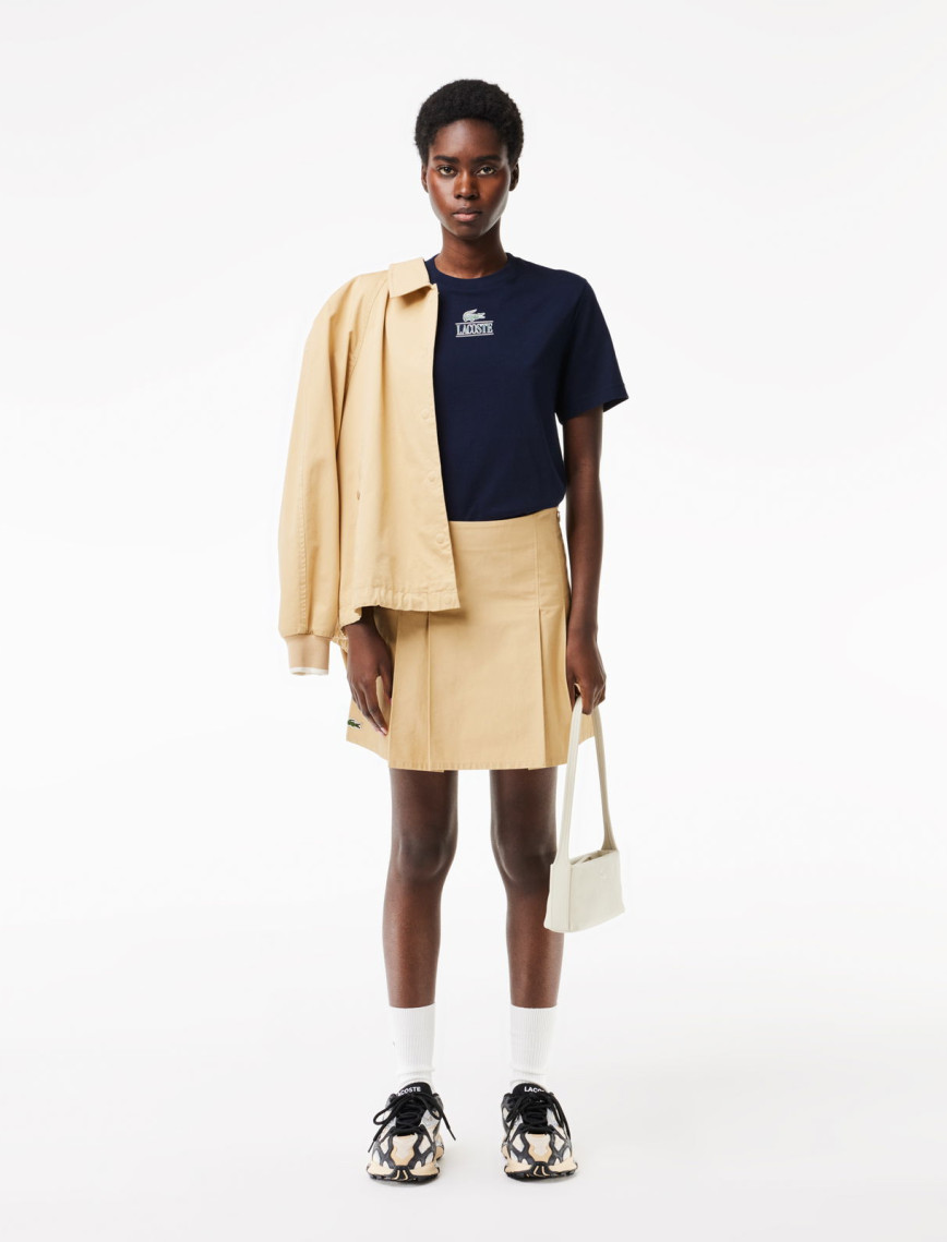 Lacoste Unisex Regular Fit Bisiklet Yaka Baskılı Lacivert T-Shirt Lacoste Unisex Regular Fit Bisiklet Yaka Baskılı Lacivert T-Shirt