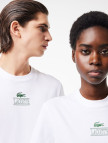 Lacoste Unisex Regular Fit Bisiklet Yaka Baskılı Beyaz T-Shirt Lacoste Unisex Regular Fit Bisiklet Yaka Baskılı Beyaz T-Shirt