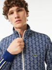 Lacoste Erkek Regular Fit Fermuarlı Monogram Lacivert Sweatshirt