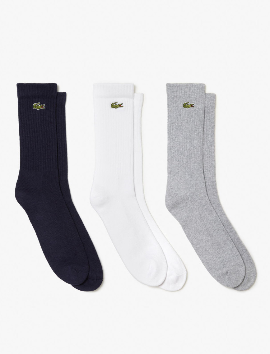 Lacoste Unisex 3'lü Siyah Çorap Lacoste Unisex 3'lü Siyah Çorap