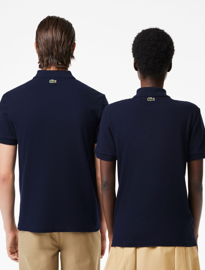 Lacoste Unisex Regular Fit Baskılı Lacivert Polo Lacoste Unisex Regular Fit Baskılı Lacivert Polo