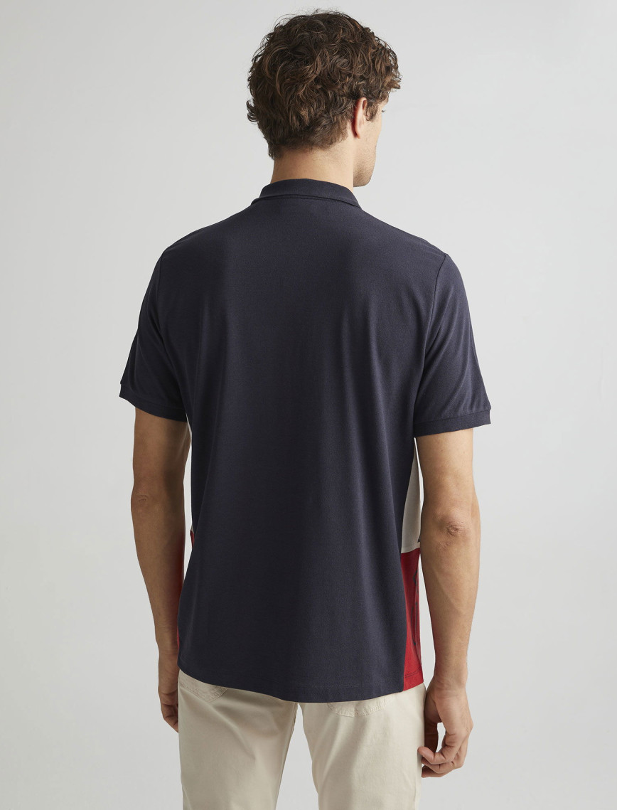 GANT Erkek Lacivert Regular Fit Renk Bloklu Polo GANT Erkek Lacivert Regular Fit Renk Bloklu Polo