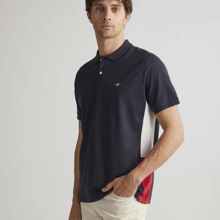 GANT Erkek Lacivert Regular Fit Renk Bloklu Polo GANT Erkek Lacivert Regular Fit Renk Bloklu Polo