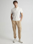 GANT Erkek Krem Regular Fit Renk Bloklu Polo GANT Erkek Krem Regular Fit Renk Bloklu Polo