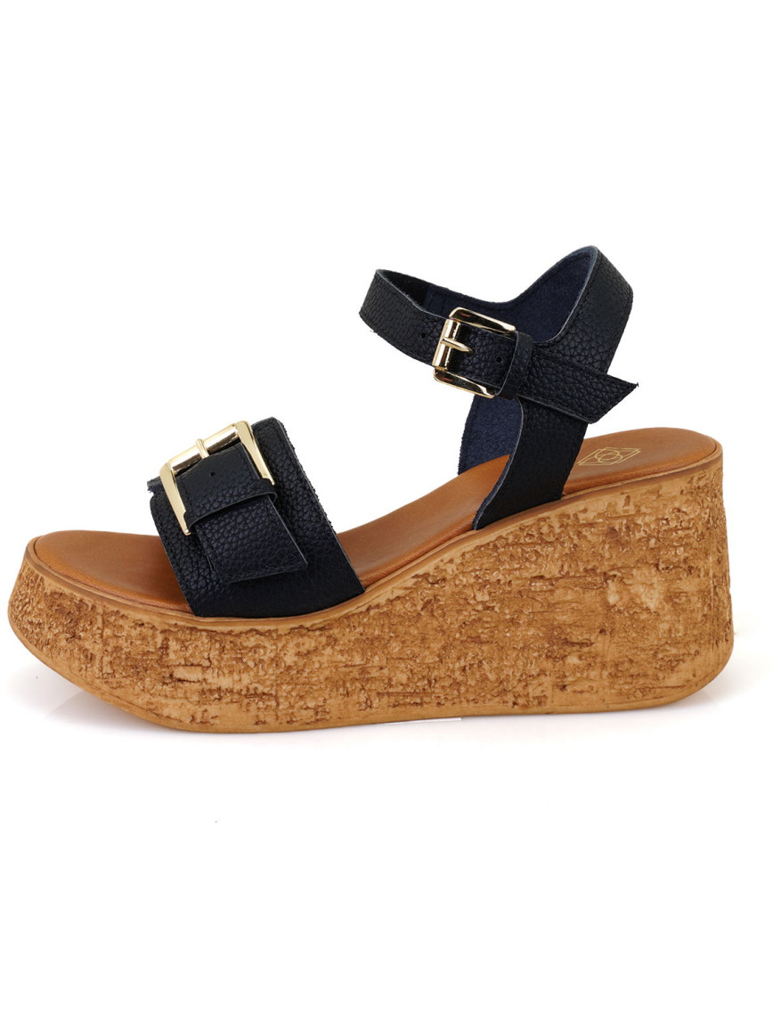 Kadın Siyah Topuklu Deri Sandalet Kadın Siyah Topuklu Deri Sandalet