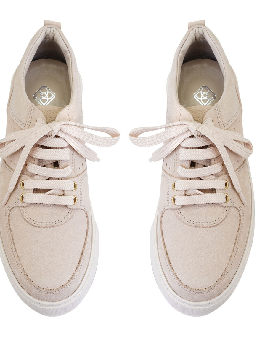 Kadın Bej Deri Spor Ayakkabı Kadın Bej Deri Spor Ayakkabı