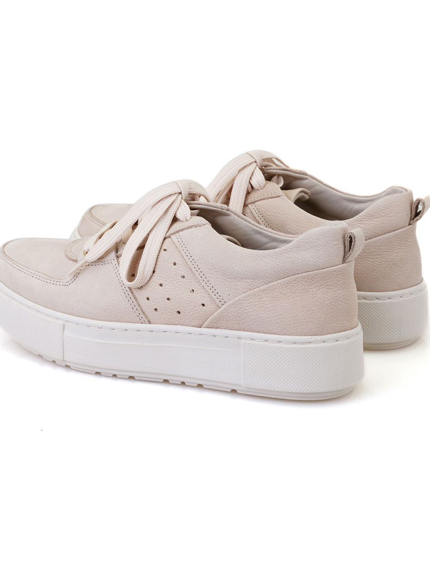 Kadın Bej Deri Spor Ayakkabı Kadın Bej Deri Spor Ayakkabı