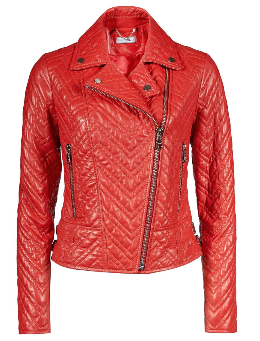 Riccarda Kadın Deri Biker Mont Riccarda Kadın Deri Biker Mont