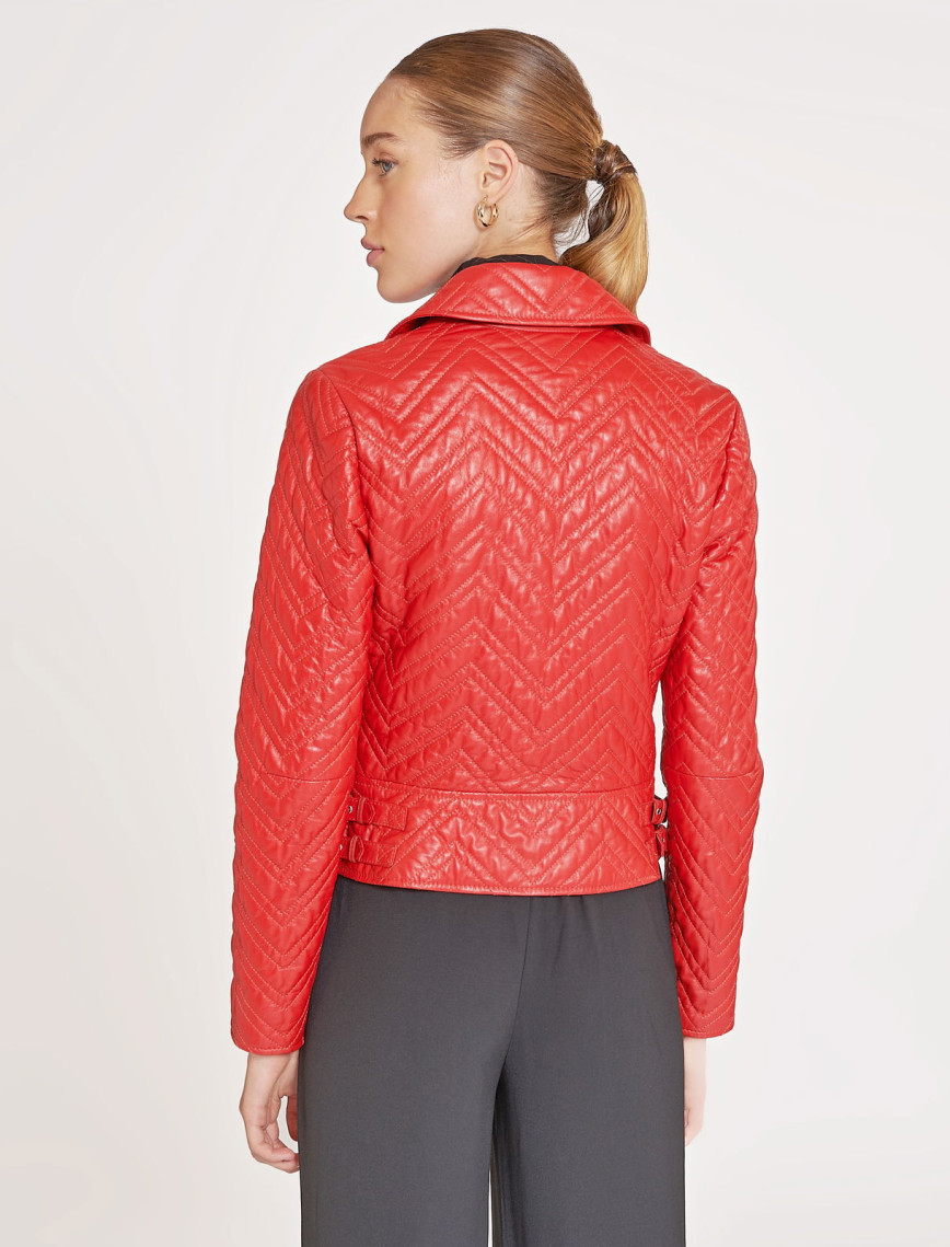 Riccarda Kadın Deri Biker Mont Riccarda Kadın Deri Biker Mont