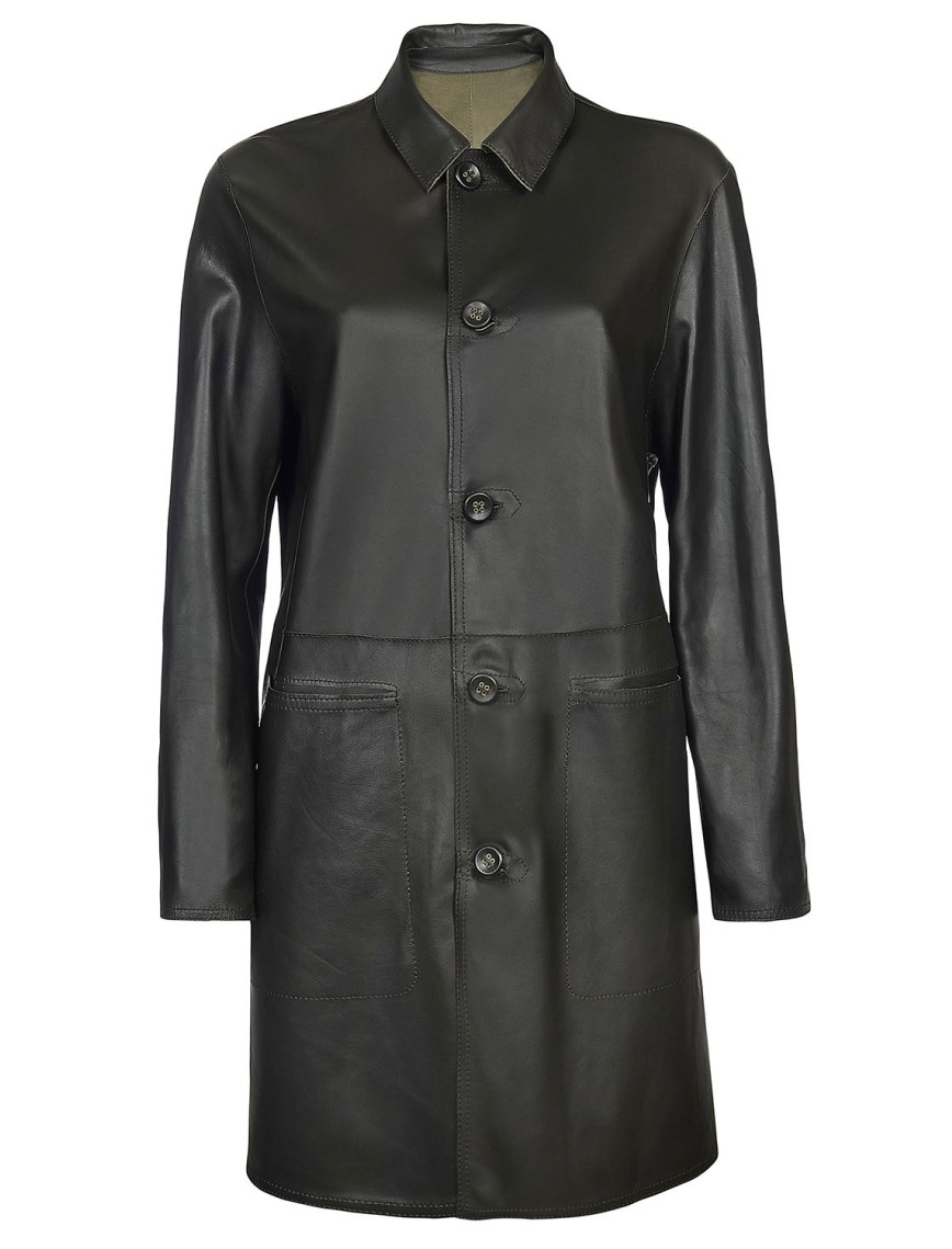 Simonetta Kadın Çift Taraflı Deri Pardösü