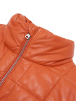 Marquise Turuncu Kadın Kısa Puffer Deri Yelek Marquise Turuncu Kadın Kısa Puffer Deri Yelek