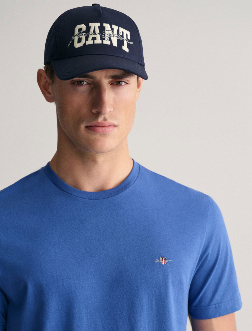 GANT Erkek Mavi Regular Fit Bisiklet Yaka T-Shirt GANT Erkek Mavi Regular Fit Bisiklet Yaka T-Shirt