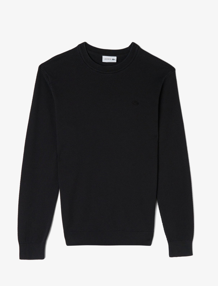 Lacoste Erkek Regular Fit Bisiklet Yaka Siyah Kazak Lacoste Erkek Regular Fit Bisiklet Yaka Siyah Kazak