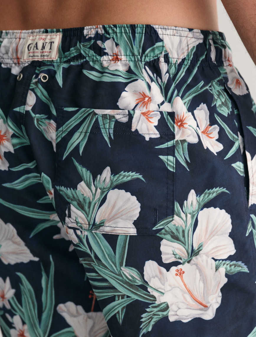 GANT Erkek Lacivert Regular Fit Desenli Mayo Şort GANT Erkek Lacivert Regular Fit Desenli Mayo Şort