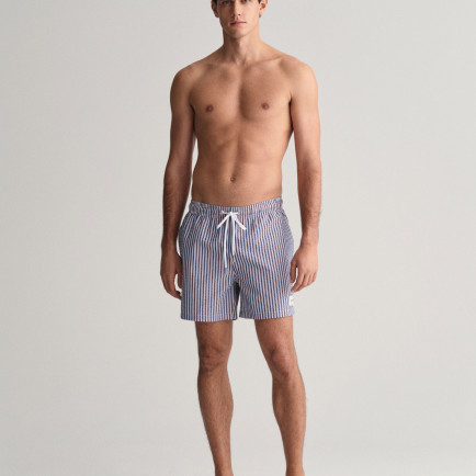 GANT Erkek Mavi Regular Fit Çizgili Mayo Şort GANT Erkek Mavi Regular Fit Çizgili Mayo Şort