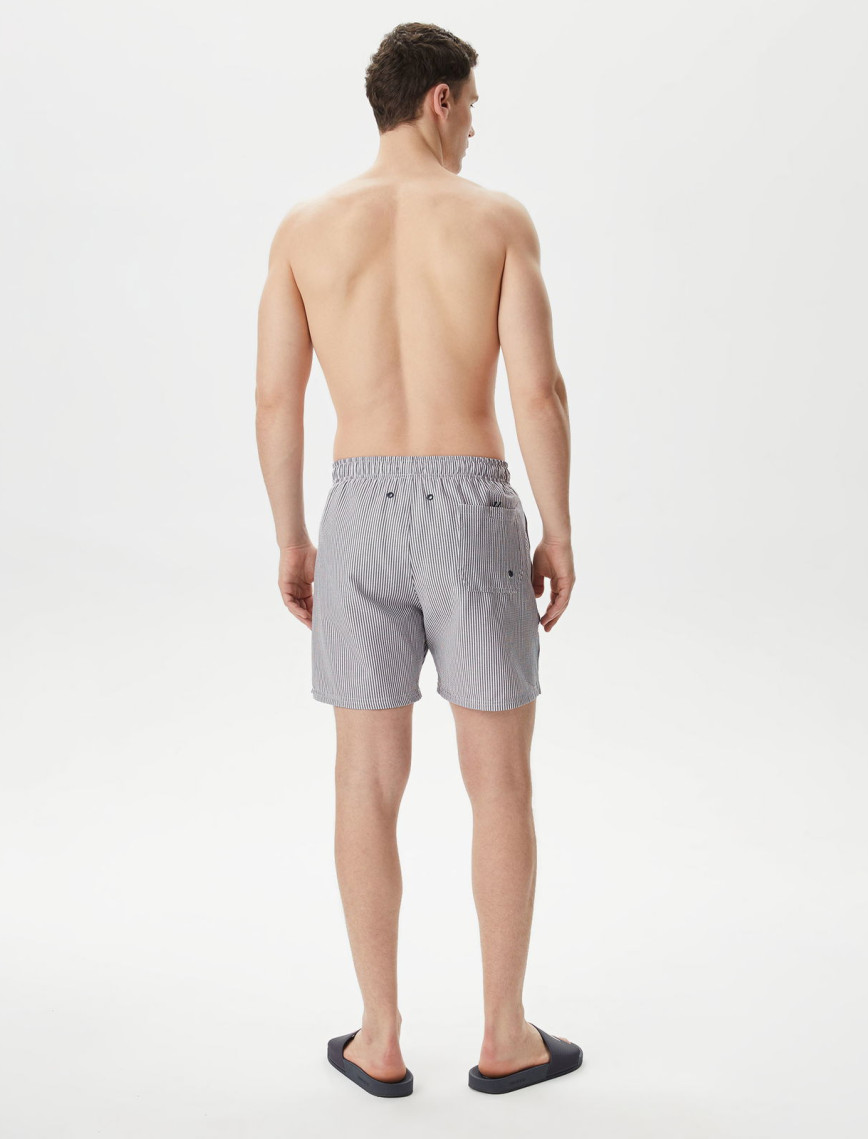 Nautica Erkek Lacivert Regular Fit Çizgili Mayo Şort Nautica Erkek Lacivert Regular Fit Çizgili Mayo Şort