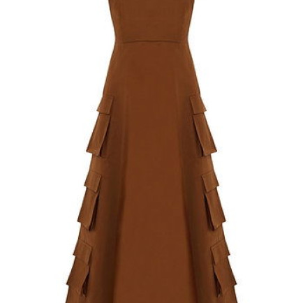 Wabi Sabi Kadın Leonie Kahverengi Elbise