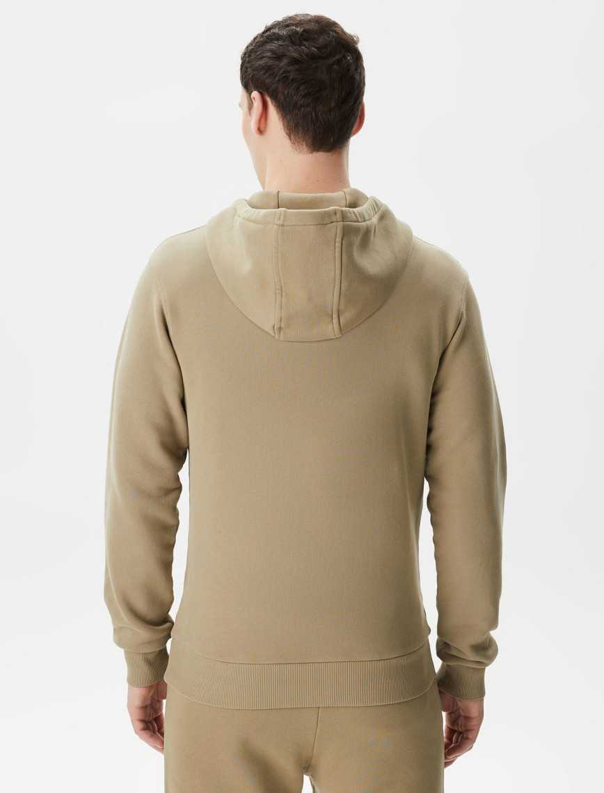 Lacoste Erkek Relaxed Fit Kapüşonlu Baskılı Bej Sweatshirt Lacoste Erkek Relaxed Fit Kapüşonlu Baskılı Bej Sweatshirt