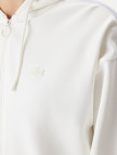 Lacoste Kadın Relaxed Fit Kapüşonlu Beyaz Sweatshirt Lacoste Kadın Relaxed Fit Kapüşonlu Beyaz Sweatshirt