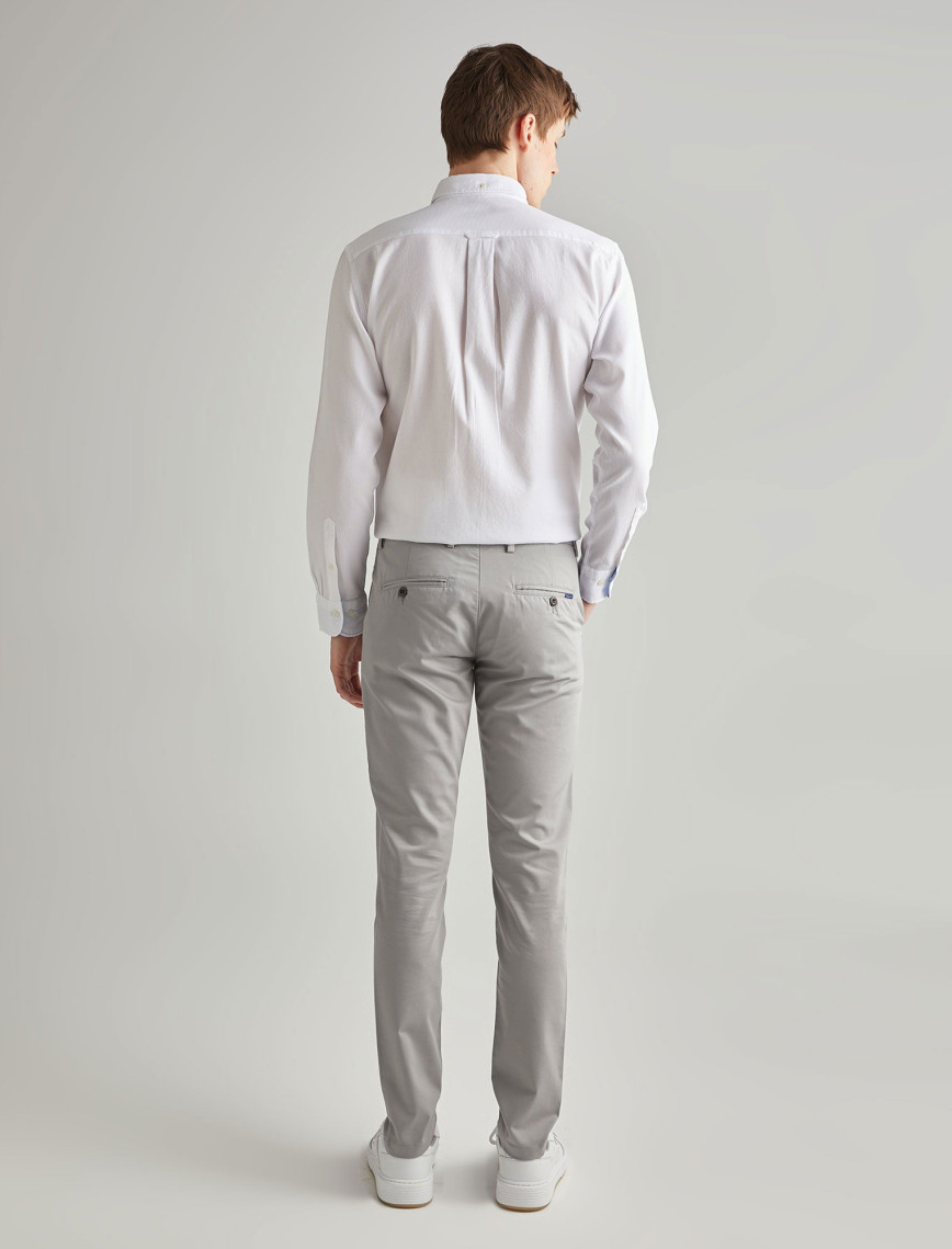 Gant Erkek Gri Slim Fit Hallden Pantolon Gant Erkek Gri Slim Fit Hallden Pantolon