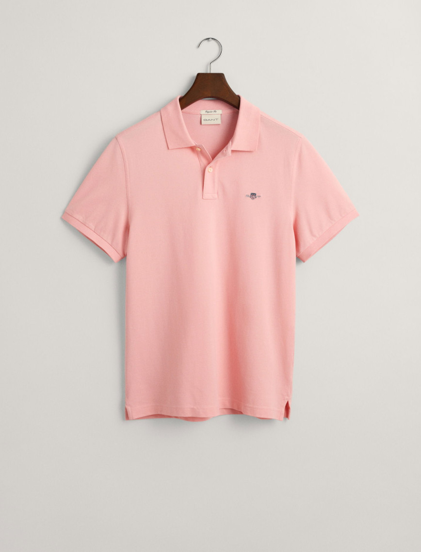 GANT Erkek Pembe Regular Fit Logolu Polo GANT Erkek Pembe Regular Fit Logolu Polo