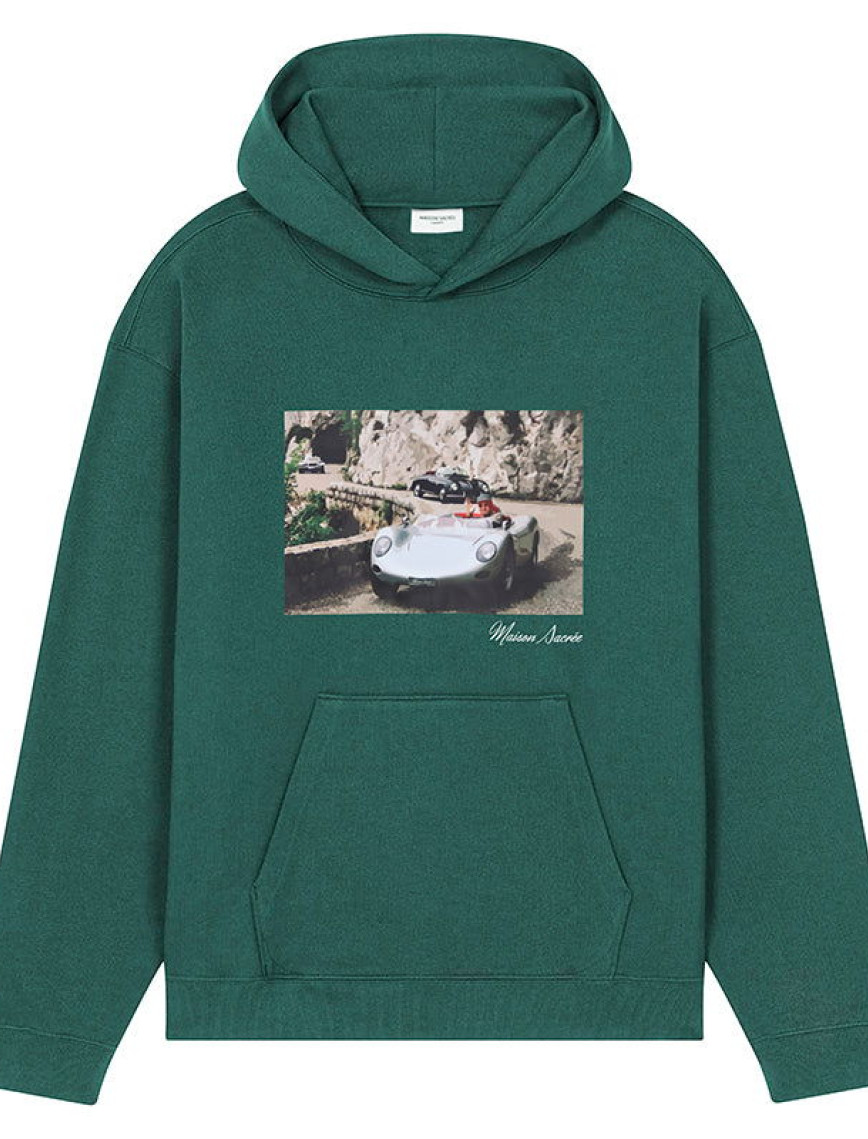 Maison Sacrée La Turbie Yeşil Baskılı Sweatshirt Maison Sacrée La Turbie Yeşil Baskılı Sweatshirt