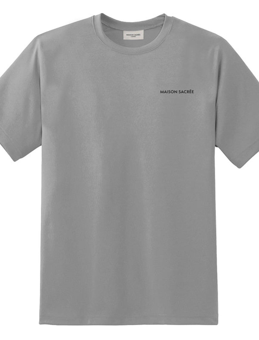 Maison Sacrée Maison Sacrée Gri Basic T-Shirt Maison Sacrée Maison Sacrée Gri Basic T-Shirt