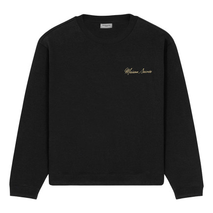 Maison Sacrée Maison Sacrée Siyah Basic Sweatshirt Maison Sacrée Maison Sacrée Siyah Basic Sweatshirt