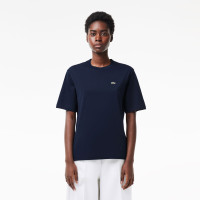 Lacoste Kadın Relaxed Fit Bisiklet Yaka Lacivert T-Shirt Lacoste Kadın Relaxed Fit Bisiklet Yaka Lacivert T-Shirt