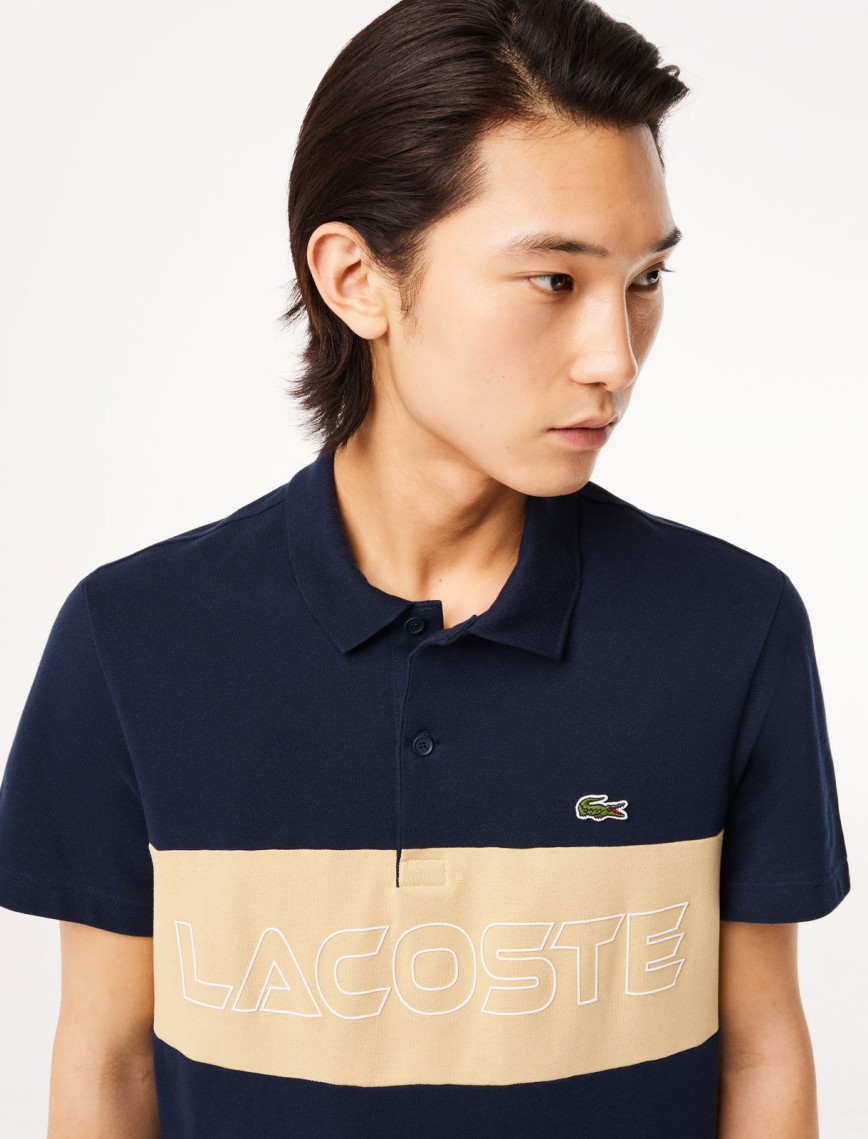 Lacoste Erkek Regular Fit Renk Bloklu Lacivert Polo Lacoste Erkek Regular Fit Renk Bloklu Lacivert Polo