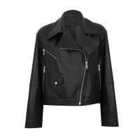 Albinia Siyah Kadın Deri Biker Ceket Albinia Siyah Kadın Deri Biker Ceket