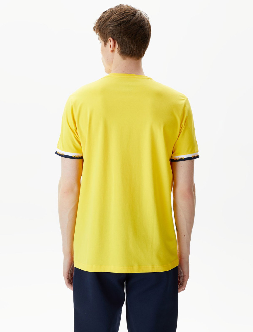 Nautica Erkek Sarı Standart Fit T-Shirt Nautica Erkek Sarı Standart Fit T-Shirt