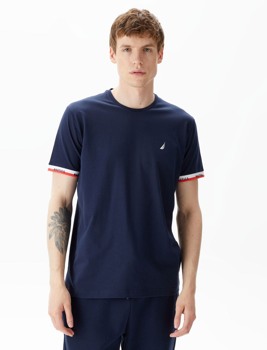 Nautica Erkek Beyaz Standart Fit T-Shirt Nautica Erkek Beyaz Standart Fit T-Shirt