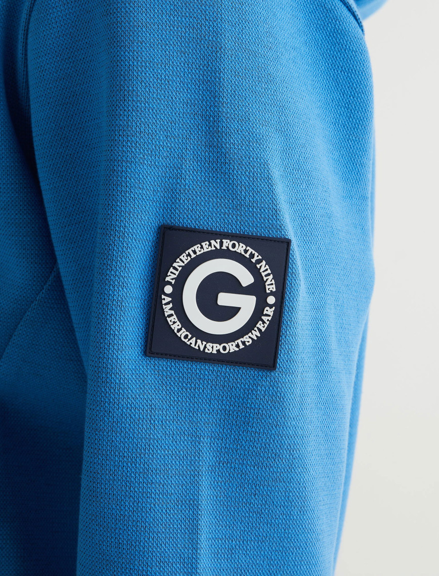 GANT Erkek Mavi Regular Fit Kapüşonlu Logolu Sweatshirt GANT Erkek Mavi Regular Fit Kapüşonlu Logolu Sweatshirt