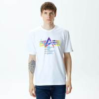 Alpha Industries Alpha Gradient Unisex Beyaz T-Shirt Alpha Industries Alpha Gradient Unisex Beyaz T-Shirt