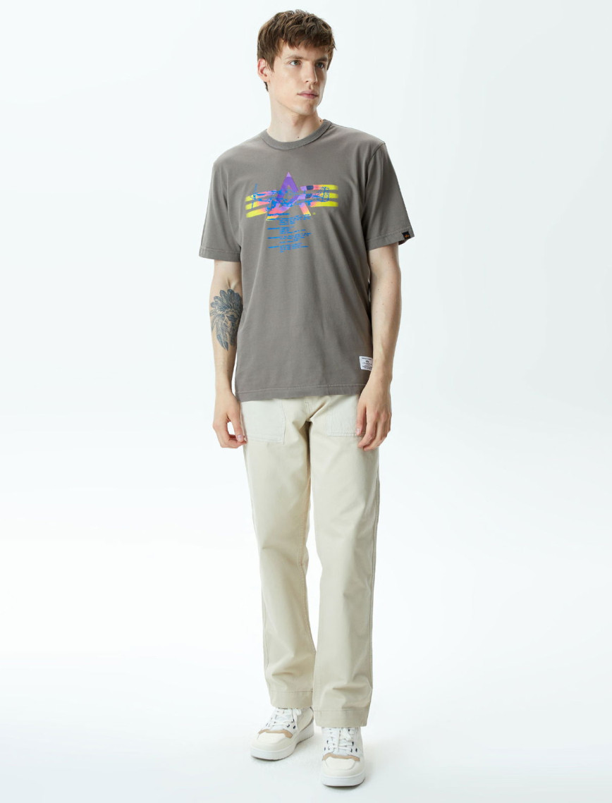 Alpha Industries Alpha Gradient Unisex Gri T-Shirt Alpha Industries Alpha Gradient Unisex Gri T-Shirt