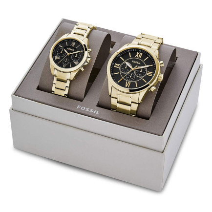 Fossil FBQ2400SET Kadın Kol Saati ve Erkek Kol Saati