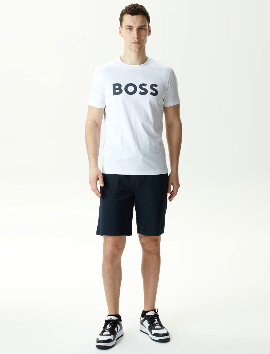 Boss Thinking Erkek Beyaz T-Shirt Boss Thinking Erkek Beyaz T-Shirt