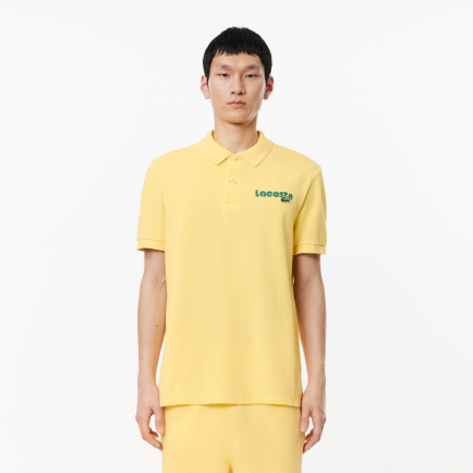 Lacoste Erkek Regular Fit Baskılı Sarı Polo Lacoste Erkek Regular Fit Baskılı Sarı Polo