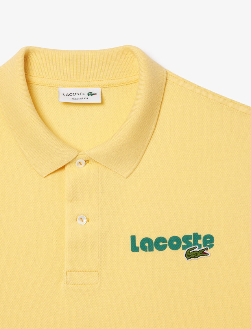 Lacoste Erkek Regular Fit Baskılı Sarı Polo Lacoste Erkek Regular Fit Baskılı Sarı Polo