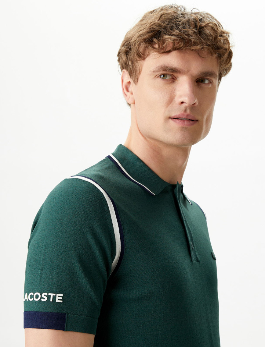 Lacoste Erkek Regular Fit Polo Yaka Yeşil Triko Lacoste Erkek Regular Fit Polo Yaka Yeşil Triko