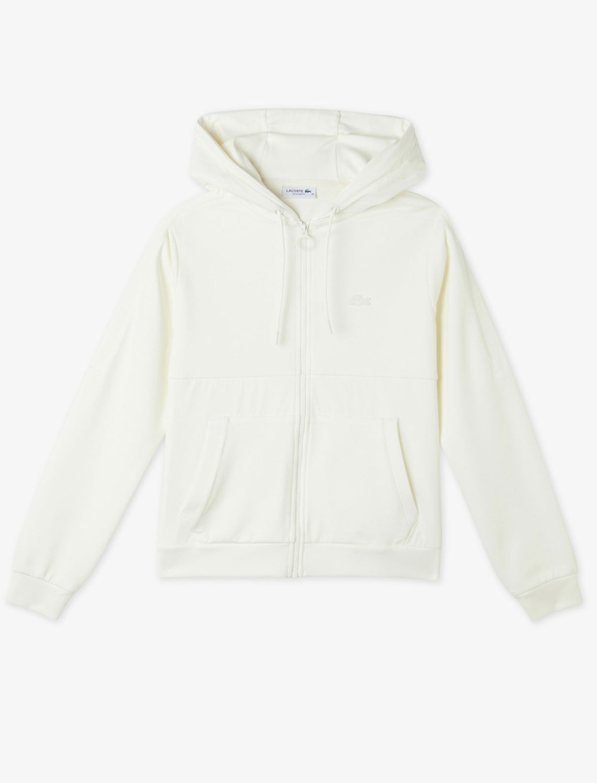 Lacoste Regular Fit Kadın Beyaz Hoodie