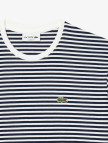 Lacoste Erkek Classic Fit Bisiklet Yaka Çizgili Beyaz T-Shirt Lacoste Erkek Classic Fit Bisiklet Yaka Çizgili Beyaz T-Shirt