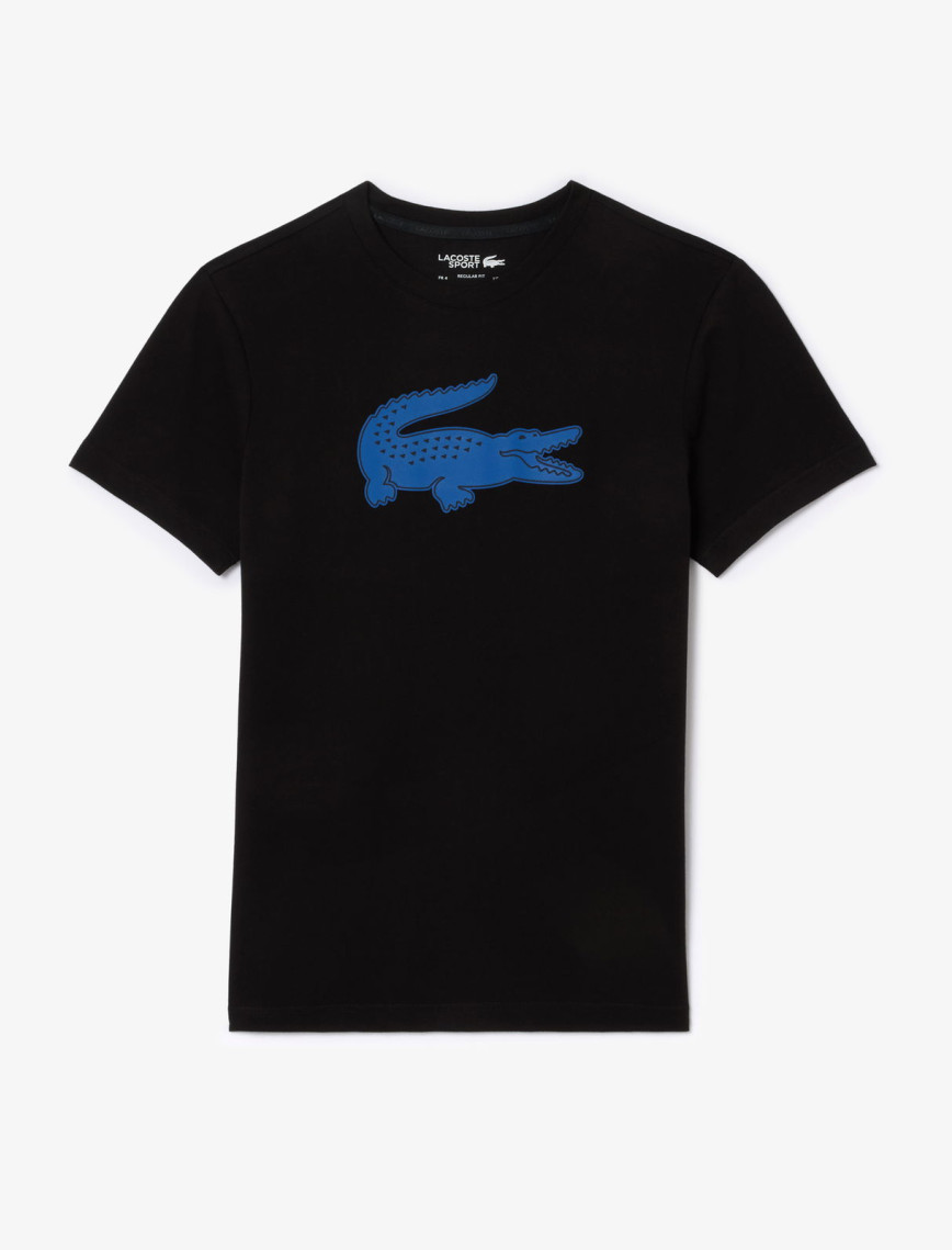 Lacoste Erkek Regular Fit Bisiklet Yaka Baskılı Siyah T-Shirt Lacoste Erkek Regular Fit Bisiklet Yaka Baskılı Siyah T-Shirt