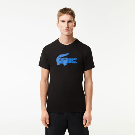 Lacoste Erkek Regular Fit Bisiklet Yaka Baskılı Siyah T-Shirt Lacoste Erkek Regular Fit Bisiklet Yaka Baskılı Siyah T-Shirt