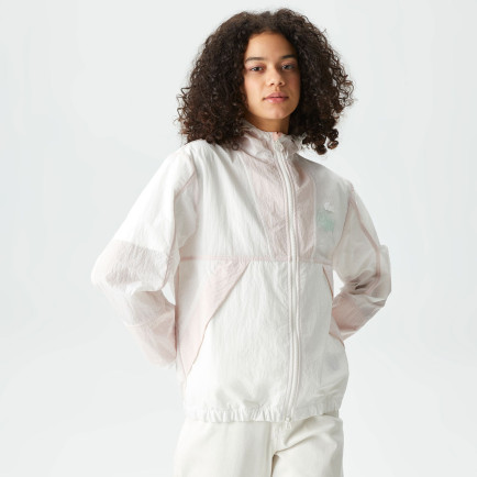 Lacoste Kadın Kapüşonlu Renk Bloklu Beyaz Mont Lacoste Kadın Kapüşonlu Renk Bloklu Beyaz Mont